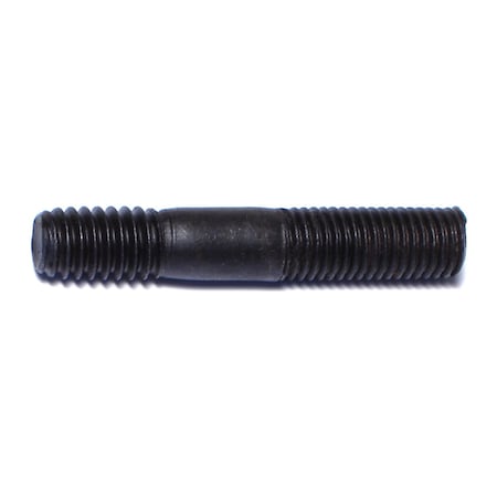 Midwest Fastener Double-End Threaded Stud, 5/16"-18 Thread to 5/16"-24 Thread, 1 1/2 in, Steel, Zinc Plated, 5 PK 63523